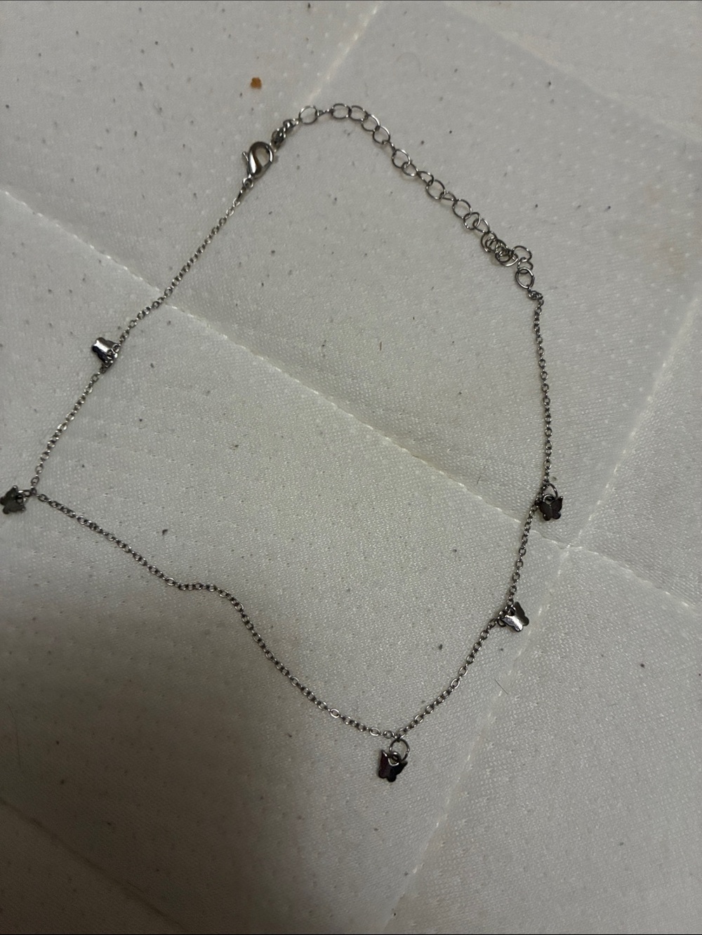 Delicate Silver-Tone Women's  Butterfly Charm Necklace- Minimal Dainty Design